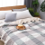Popular Washed Cotton Summer Quilt Non-Printed Style Summer Blanket Airable Cover Plaid Stripe