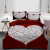 3d Heart-Shaped Flower Digital Printing Polyester 90/120G Bed Sheet Quilt Cover Pillowcase Home Bedding  Customized