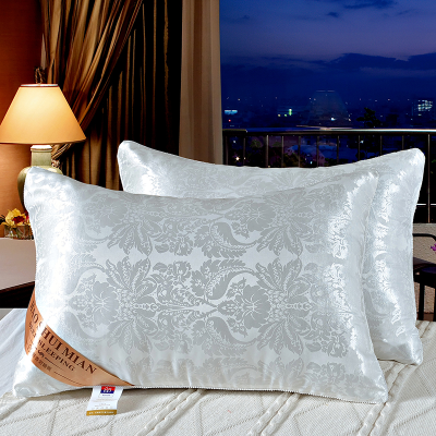 2023 New Silk Pillow Pillow Core White Pink European Pattern
