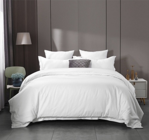 耐思酒店用品酒店枕套单人宾馆床上用品全棉纯棉涤棉纯白被套床单