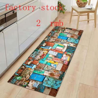 Foreign Trade Butterfly and Letters Retro Wooden 3D Digital Printed Mat Door Mat Bathroom Water-Absorbing Non-Slip Mat Bedroom Carpet