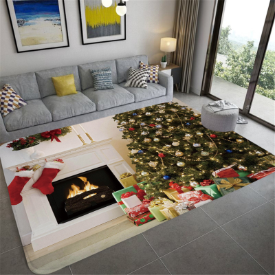 Christmas Flannel Bedroom Living Room Floor Mat Kitchen Bathroom Door Mat Absorbent Non-Slip Floor Mat Carpet Wholesale