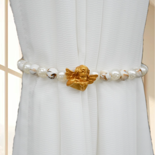 轻奢高档款天使珍珠磁扣窗帘装饰家居配件免打孔