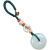 Agate Chalcedony Safety Decoration Jade Pendant Car Key Ring Pendant High-End Exquisite Hand-Knitted Accessory Couple