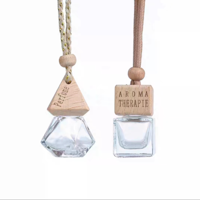 Car Perfume Bottle Pendant Empty Bottle Aromatherapy Oil Car Decoration Automobile Hanging Ornament Storage Bottle Rearview Mirror Car Bottle