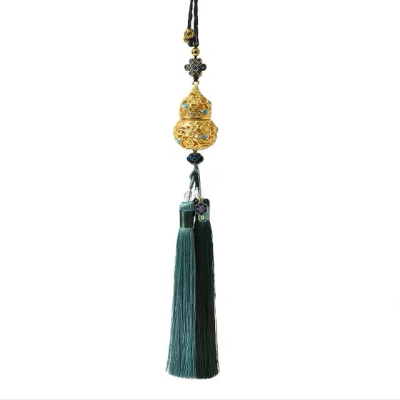 New Car Retro Hollow Gourd Pendant Car Pendant Chinese Style Double Su Car Copper Hanging Accessories Car Hanging