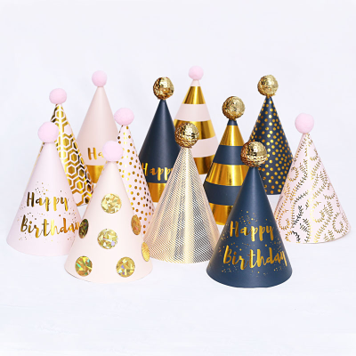 Pompons Sequin Ball Party Birthday Hat Baby Children Decoration Supplies Birthday Hat Children