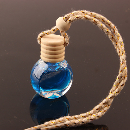 车载香水 持久淡香 车内香薰精油扁圆香水瓶 男汽车香水挂件批发