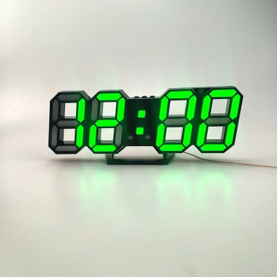 Js-179 Small 3dled Digital Clock Korean Style Electronic Wall Clock Wall Stereo Wall Clock Bedside Alarm Clock 6609