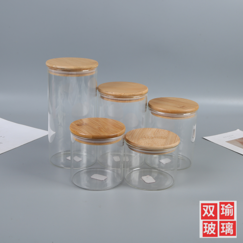 kitchen glass storage jar sealed jar household snack tea storage sealed box glass jar various specifications