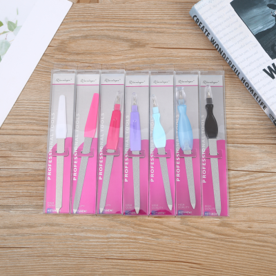 Single Independent Packaging Nail Scrubber Nail Scissors Pieces Peeling Knife and Fork Multifunctional Manicure Implement Sanding Bar