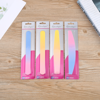 Transparent Suction Card Packaging Color Nail Polishing File Sanding Bar Rub Nail Protection Supplies Various Styles