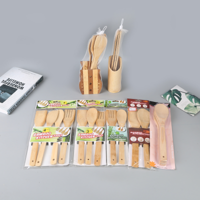 Factory Direct Sales Kitchen Match Sets Bamboo Spatula Set Bamboo-Tube-Cooked Rice Spatula Spatula Kitchen Cooking Tools