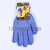 Multi-Needle Color Nylon Textured Labor Protection Cotton Gloves with Rubber Dimples Wear-Resistant Non-Slip Pvc Bead Construction Site Household Work Gloves