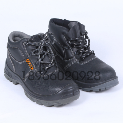 Suede Anti-Smashing and Anti-Penetration Middle High Top Labor Protection Shoes Lightweight Soft Comfortable Wear-Resistant Tilta Construction Site Labor Protection Shoes