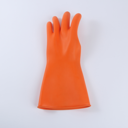 yellow insulated gloves for live working anti-electricity high voltage insulated gloves rubber protective gloves in stock wholesale