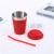 New 304 Stainless Steel Coffee Cup Vehicle-Borne Cup Portable Cup Large Capacity Portable Couple Cup with Straw Silicone Cup
