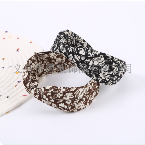 south korea instafamous hairband all-match women‘s face wash out hairpin head buckle floral wide headband hair fixer non-slip hair tie all-match
