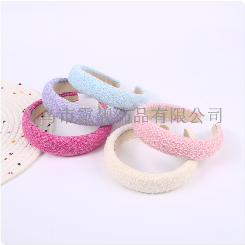 korean style elegant classic style sponge headband high skull top french retro wide-edged headband makeup out hair fixer hair accessories