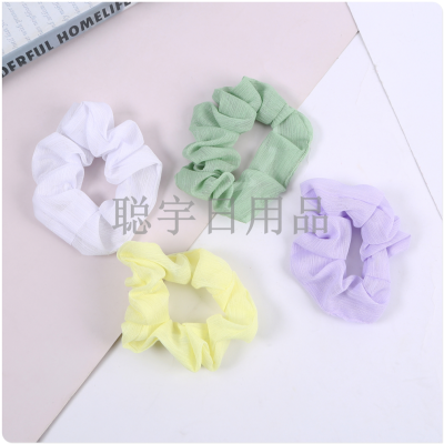 Fairy Hair Band Textured Glossy Hair Rope Sweet Instafamous Large Intestine Ring Girl Fabric Hair Rope Japanese and Korean Temperamental Hair Accessories