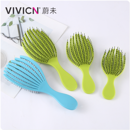 [weiwei] fluffy comb wet and dry dual-use non-pull hollow design super easy to smooth scalp massage comb