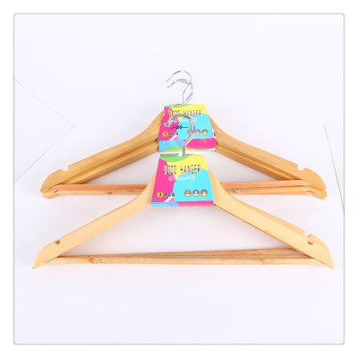 Solid Wood Hanger Clothing Store Hotel Anti-Skid Seamless Universal Wood Clothes Hanger Clothes Support Wooden Pant Rack