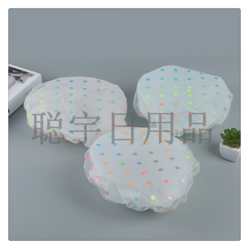 double-layer shower cap female waterproof bath household oil-proof smoke-proof headgear adult hair drying mask special shower cap new