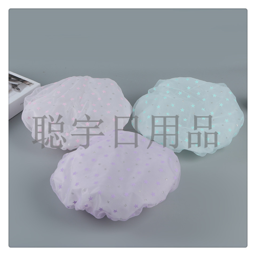 双层浴帽防水新款洗澡洗浴帽女化妆厨房油烟防尘头套加厚头罩