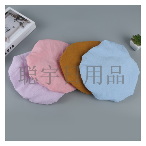factory thickened adult waterproof satin shower cap wholesale double layer shower cap women‘s bath and washing head cover toupee