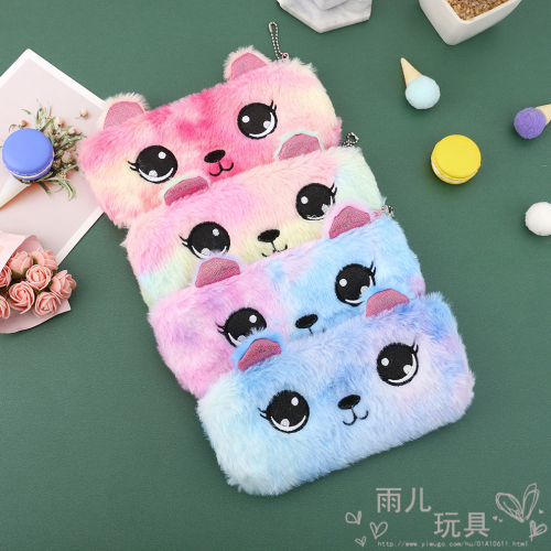 Cross-Border Creative Stereo Cat Pencil Case Primary and Secondary School Students‘ Stationery Buggy Bag Cute Cartoon Pencil Bag Plush Pencil Bag Pencil Case