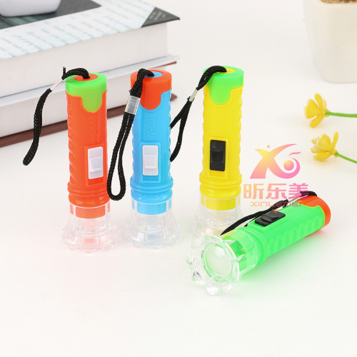 迷你小电灯小电筒LED塑料小手电筒彩色手灯发光儿童地摊小玩具