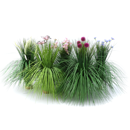 wholesale artificial plant potted plastic artificial grass artificial reed cat tail grass artificial lace flower ins decoration