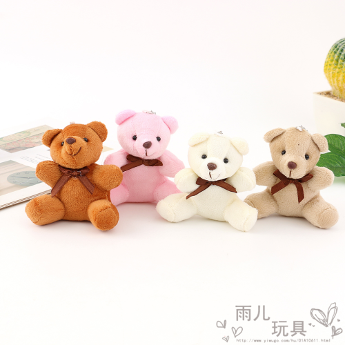 factory wholesale teddy bear sitting bear plush toy little doll pendant wedding throwing doll graduation companion gift