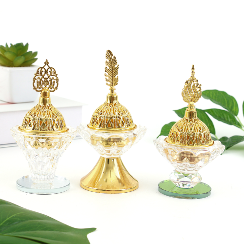 创意欧式水晶熏香炉水晶工艺品客厅阿拉伯香炉装饰摆件水晶炉批发