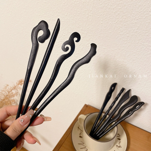 simple modern advanced sense pearl hairpin female cheongsam hair clasp ancient style hair piece hairpin updo wooden hair clasp hair clip headdress