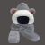 Strawberry Bear Hat Scarf Integrated Women's Winter 2022 New Cute Fleece-Lined Thickened Gloves Scarf Three-Piece Set