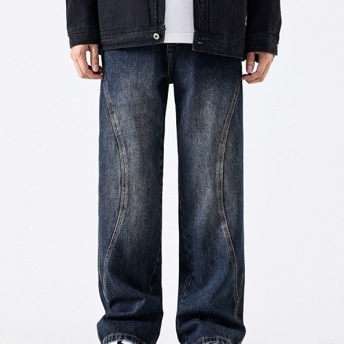 夏季牛仔裤文艺男百搭简约气质高腰潮流青春流行时尚长裤