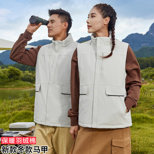 2025新款秋冬羽绒棉马甲坎肩轻薄男女时尚外穿志马夹愿者宽松印字