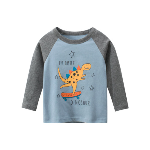 27kids童装秋季新品2024 韩版男童打底衫儿童长袖T恤kids clothes
