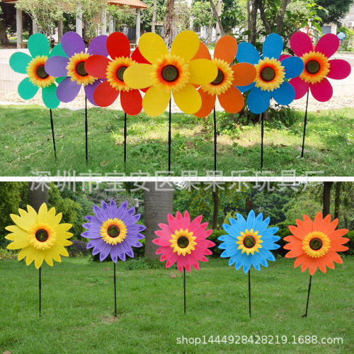 large sunflower windmill outdoor landscape regional park site layout sunflower decorative advertising building wholesale