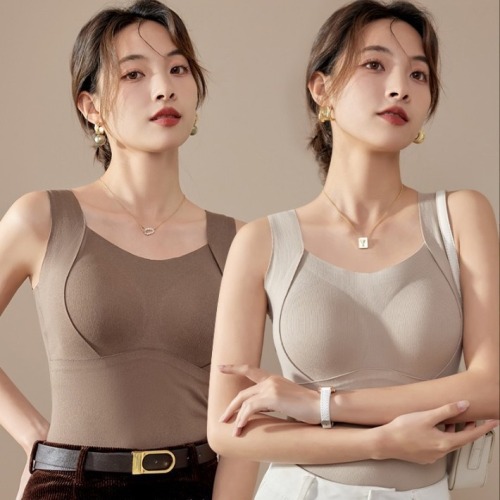 popular cashmere silk thermal vest can be worn outside bra fixed coaster thermal underwear thickened winter base clothing