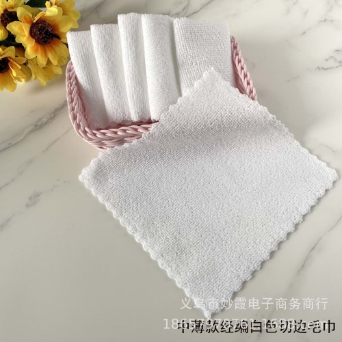 white microfiber disposable white towel hotel hotel small square towel kindergarten handkerchief household small tower