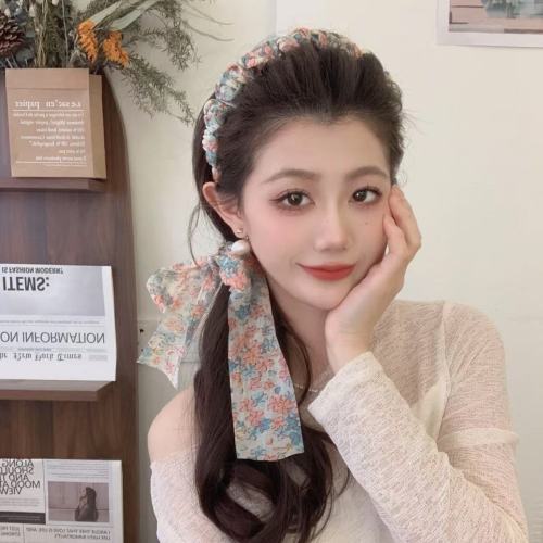 新款发箍飘带绑发一体蝴蝶结高级感女日常外戴高颅顶夏天洗脸可爱