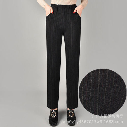 2023春秋新款中老年女装妈妈装长裤休闲直筒高腰裤子农村赶集庙会