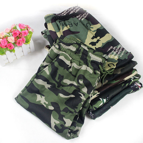 迷彩裤女耐脏显瘦春秋小脚裤工装裤宽松休闲长裤高腰韩版哈伦裤