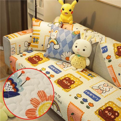 all-cotton sofa cushion four seasons universal non-slip modern simple sofa cushion all-inclusive universal cover cover backrest towel can be customized
