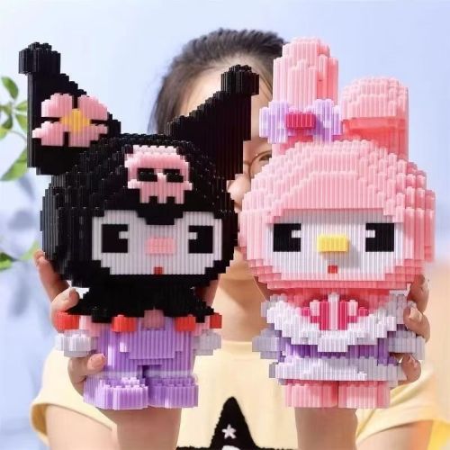 2024 new clow m melody small particles medium cute mini compatible lego building blocks puzzle ornaments