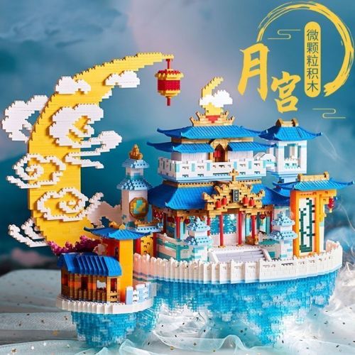 compatible with lego building blocks small particle assembly guanghan palace children‘s toy garage kit birthday gift relieving stuffy handmade puzzle