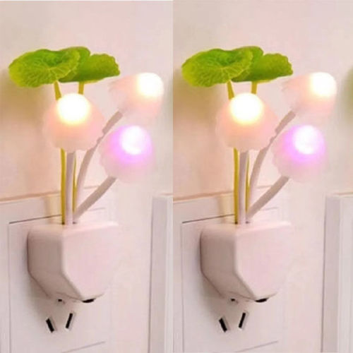 light control small night lamp lotus leaf mushroom lamp light control induction lamp dream color changing mushroom lamp led energy saving small night lamp