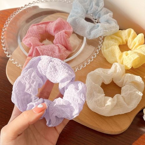 early spring candy color large intestine hair band bun hair ornament mori style intestine hair rope super fairy hair band hair rope